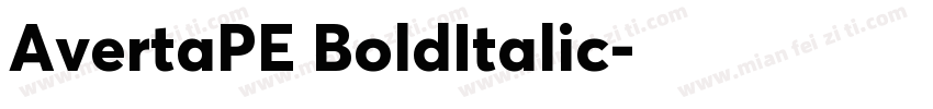 AvertaPE BoldItalic字体转换